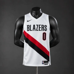 Portland Trail Blazers 2026 NBA Silk Basketball Jersey - White #0 Lillard
