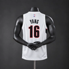 Portland Trail Blazers 2026 NBA Silk Basketball Jersey - White #16 YANG