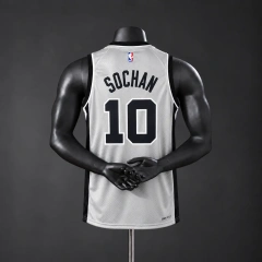 San Antonio Spurs 2026 limited NBA Silk Basketball Jersey - Grey #10 Sochan