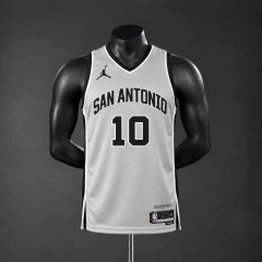 San Antonio Spurs 2026 limited NBA Silk Basketball Jersey - Grey #10 Sochan