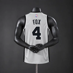 San Antonio Spurs 2026 limited NBA Silk Basketball Jersey - Grey #4 FOX