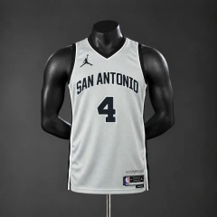 San Antonio Spurs 2026 limited NBA Silk Basketball Jersey - Grey #4 FOX