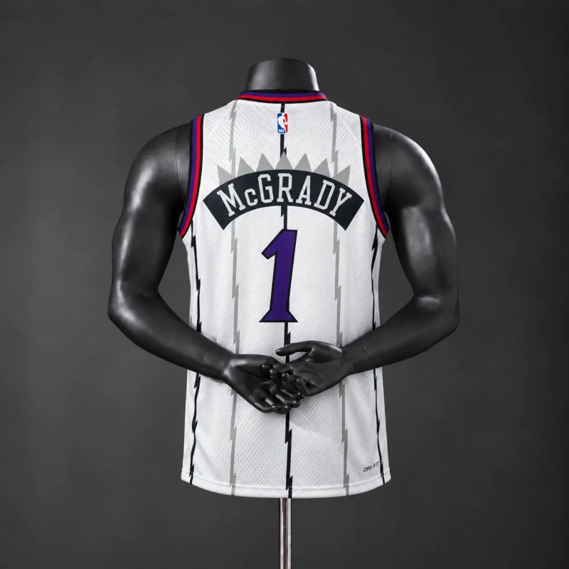 Toronto Raptors 2026 Classics NBA Silk Basketball Jersey - White #1 McGRADY