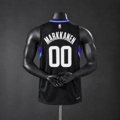 Utah Jazz 2026 NBA Silk Basketball Jersey - Black #00 Markkanen