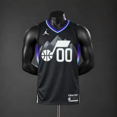 Utah Jazz 2026 NBA Silk Basketball Jersey - Black #00 Markkanen