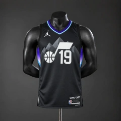 Utah Jazz 2026 NBA Silk Basketball Jersey - Black #19 BAILEY