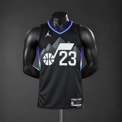 Utah Jazz 2026 NBA Silk Basketball Jersey - Black #23 Markkanen