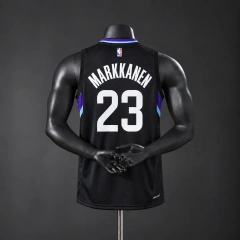 Utah Jazz 2026 NBA Silk Basketball Jersey - Black #23 Markkanen