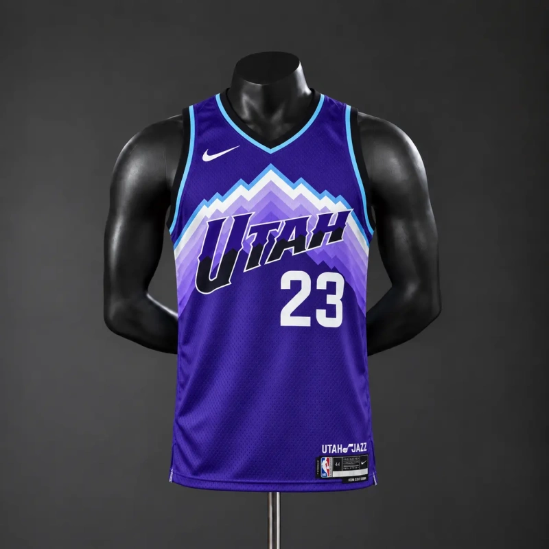 Utah Jazz 2026 NBA Silk Basketball Jersey - Purple #23 Markkanen