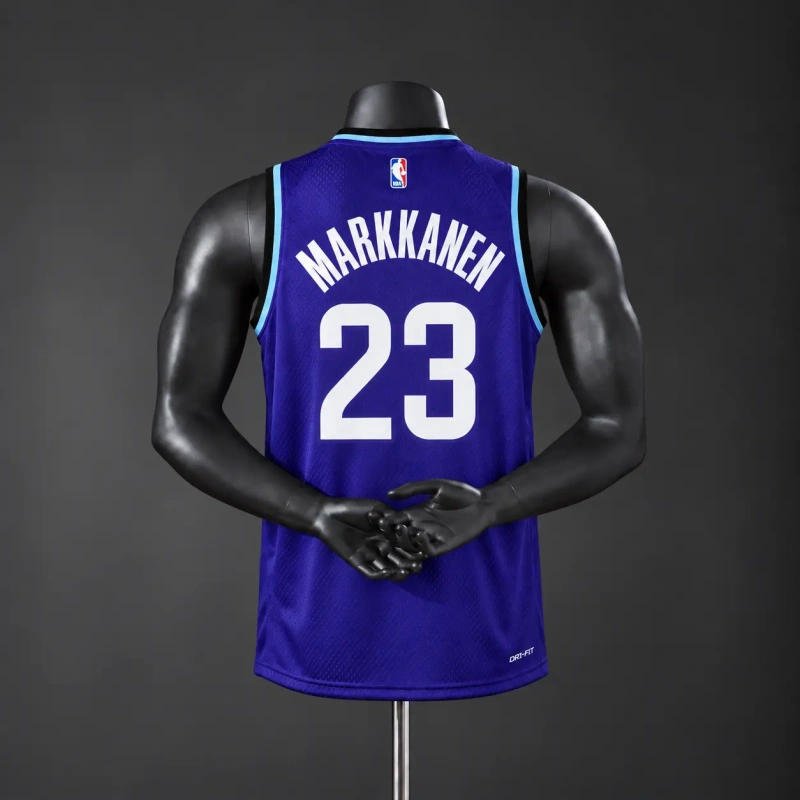 Utah Jazz 2026 NBA Silk Basketball Jersey - Purple #23 Markkanen