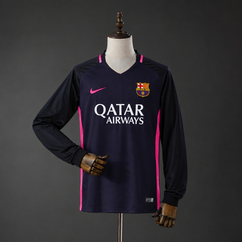 Barcelona 16/17 Away Long Sleeve Retro Jersey
