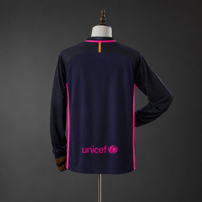 Barcelona 16/17 Away Long Sleeve Retro Jersey