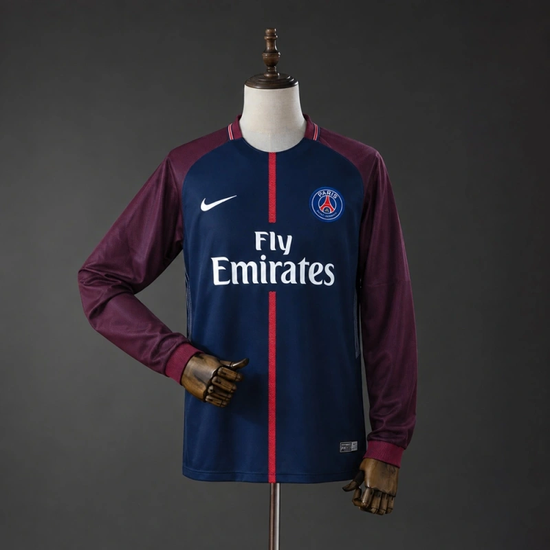 PSG 17/18 Home Long Sleeve Retro Jersey