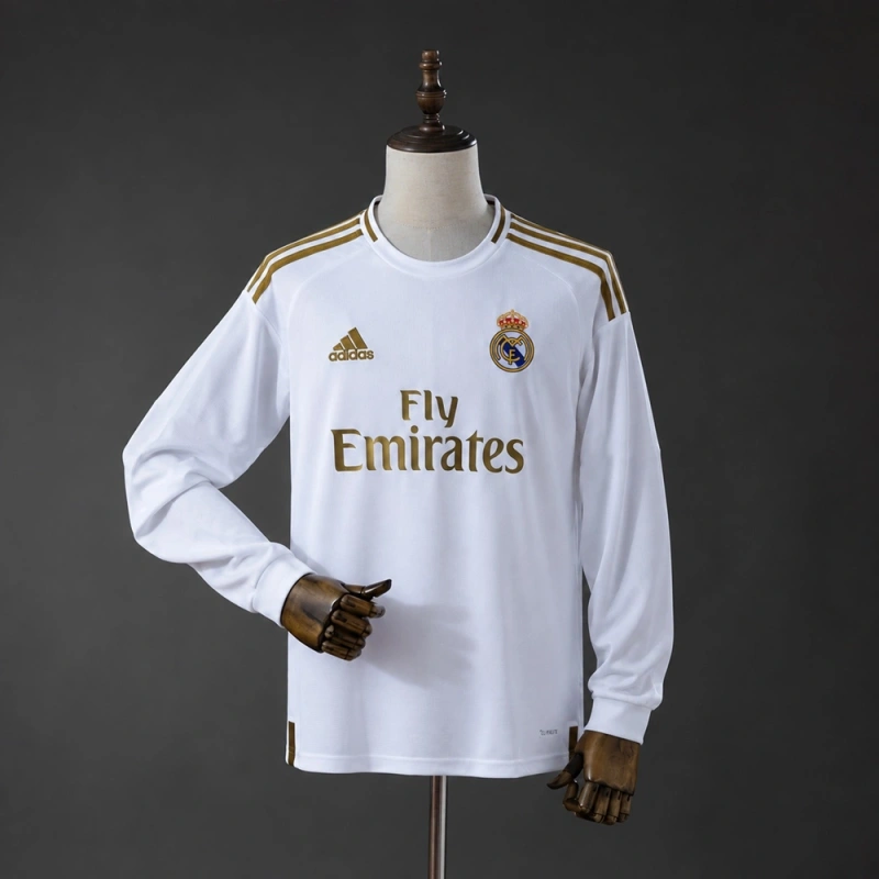 Real Madrid 19/20 Home Long Sleeve Retro Jersey
