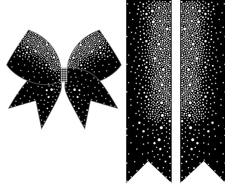 cheer bows glitter and rhinestone strips