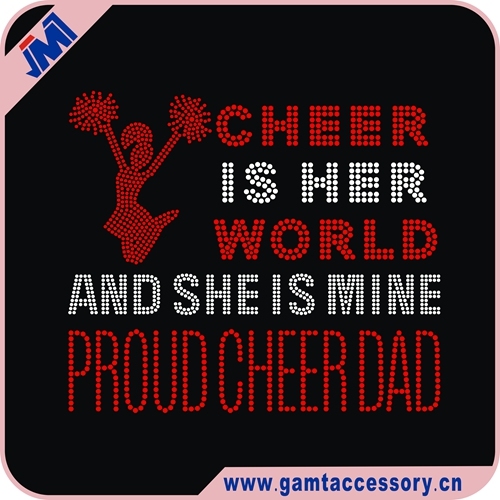 Cheer  hotfix rhinestones transfers T001118