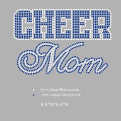 T9001 cheer mom rhinestone iron on transfer