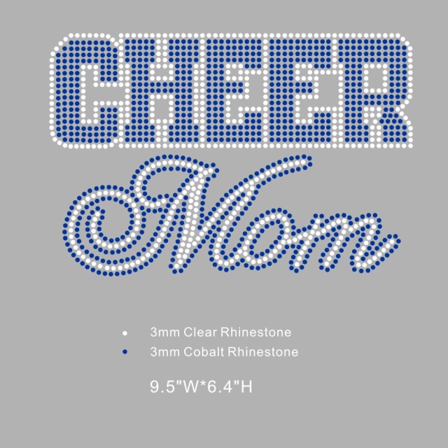 T9001 cheer mom rhinestone iron on transfer