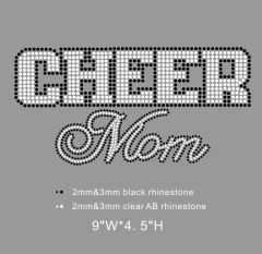 T9001 cheer mom rhinestone iron on transfer