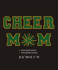 T9001 cheer mom rhinestone iron on transfer
