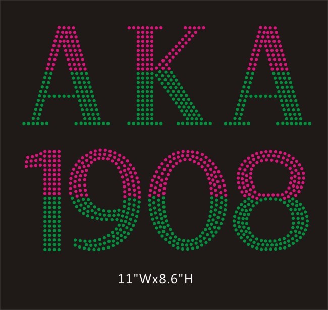 Bling AKA(Alpha Kappa Alpha Sorority) Rhinestone Transfers for Clothing
