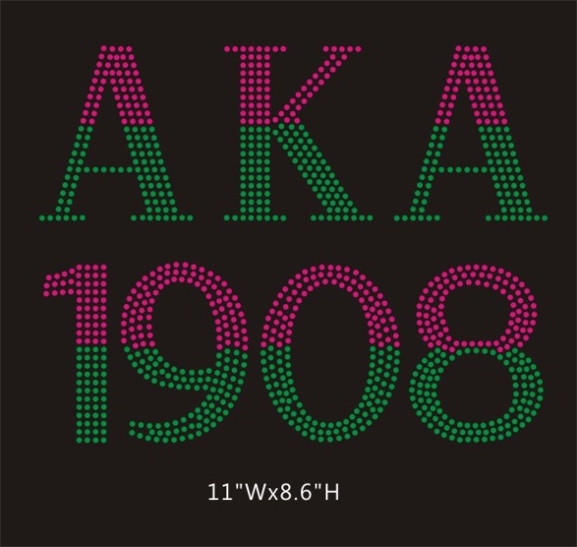 Bling AKA(Alpha Kappa Alpha Sorority) Rhinestone Transfers for Clothing