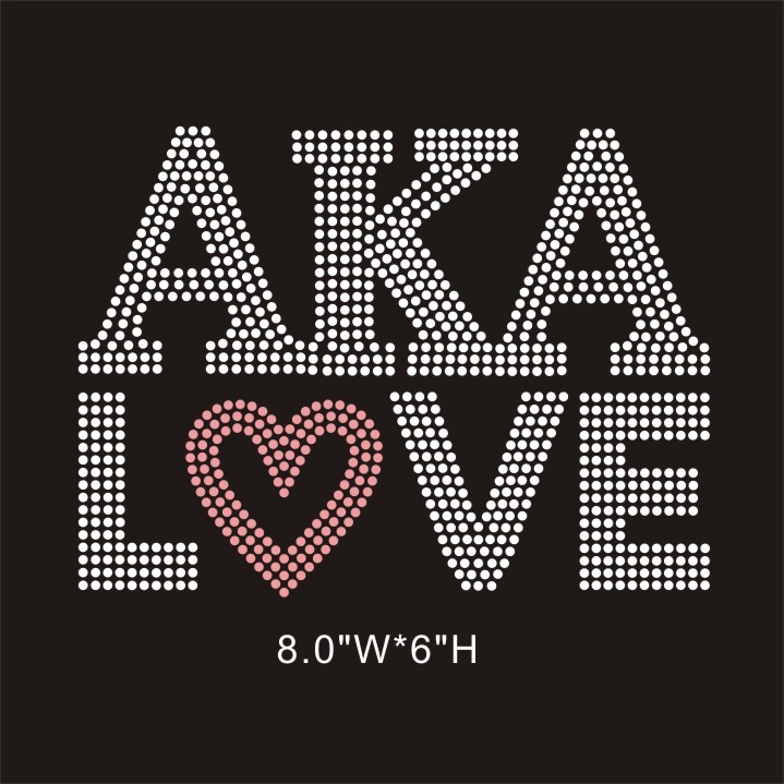 Bling AKA(Alpha Kappa Alpha Sorority) Rhinestone Transfers for Clothing