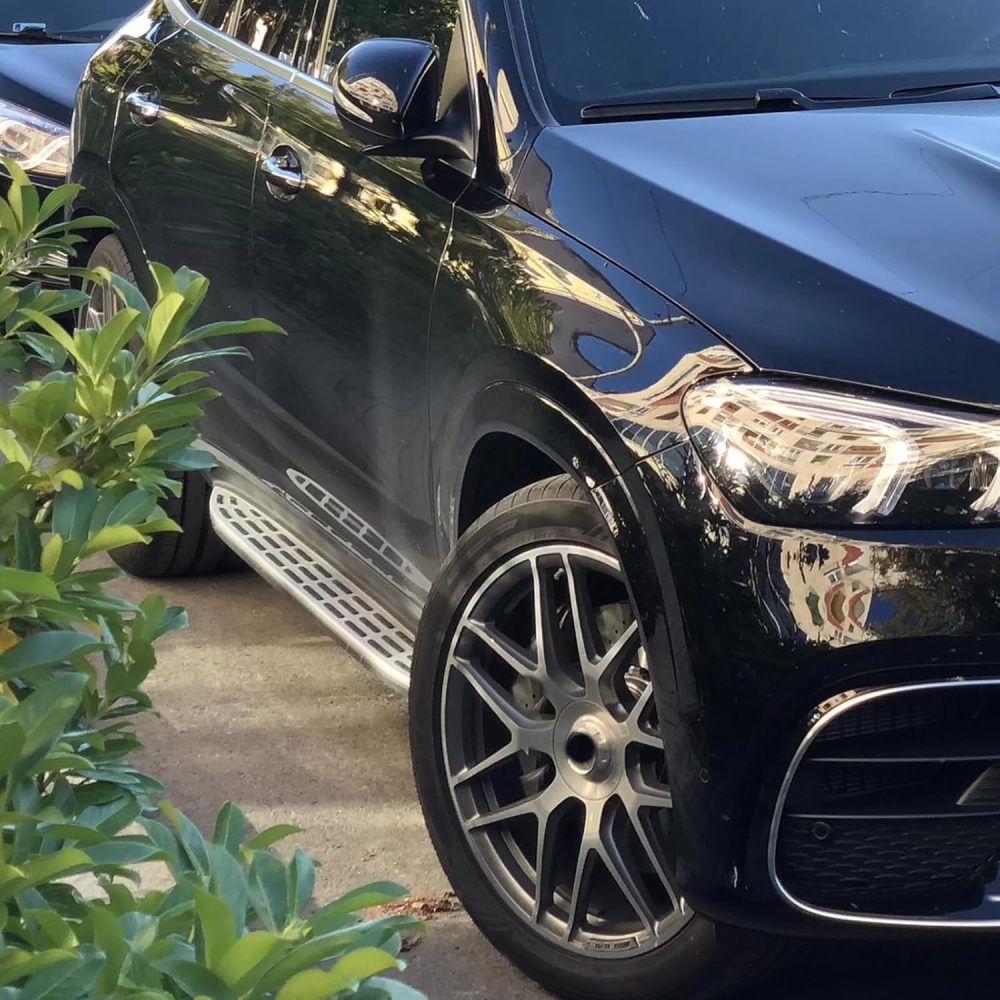 Aluminum Side Step Running Boards Nerf Bars Compatible with 2020 2021 2022 2023 2024 Mercedes Benz GLE-Class Coupe C167 GLE 53 AMG GLE 63 AMG Passenger and Driver Side Pair