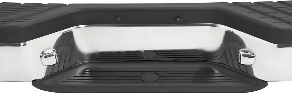 Rear Bumper Step Bumper Assembly Compatible with 1998-2004 Nissan Frontier W/O Sensor Holes Replace OE# NI1102136, Chrome