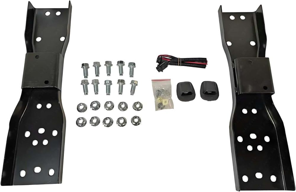 Rear Bumper Step Bumper Assembly Compatible with 1998-2004 Nissan Frontier W/O Sensor Holes Replace OE# NI1102136, Chrome