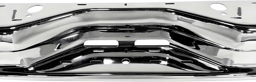 Rear Bumper Step Bumper Compatible with 1992-2014 Ford Econoline Van E150 E250 E350 W/O Sensor Holes, Chrome
