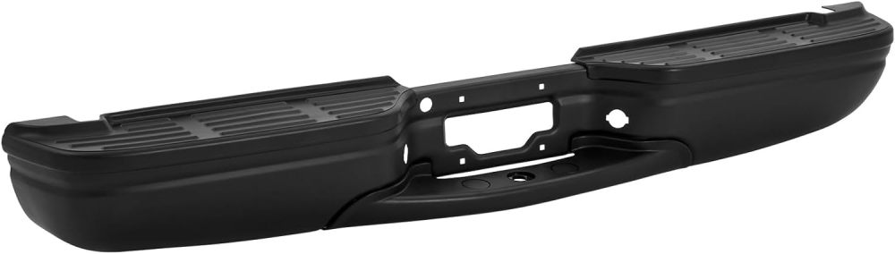 Rear Step Bumper compatible with 1999-2007 Ford F250 F350 SuperDuty W/O Parking Sensor Truck Back Bumper, Black