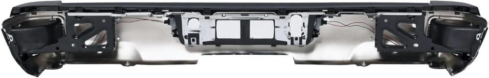 Rear Bumper Assembly Compatible with 2014-2018 Chevy Silverado 1500 GMC Sierra 1500 W/SENSOR Hole Steel Bumper, Chrome