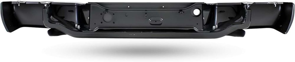 Rear Bumper Step Bumper Compatible with 2004 2005 2006 2007 Chevy Colorado & GMC Canyon W/O Sensor Holes, Replace OE# GM1103145, Matte Black