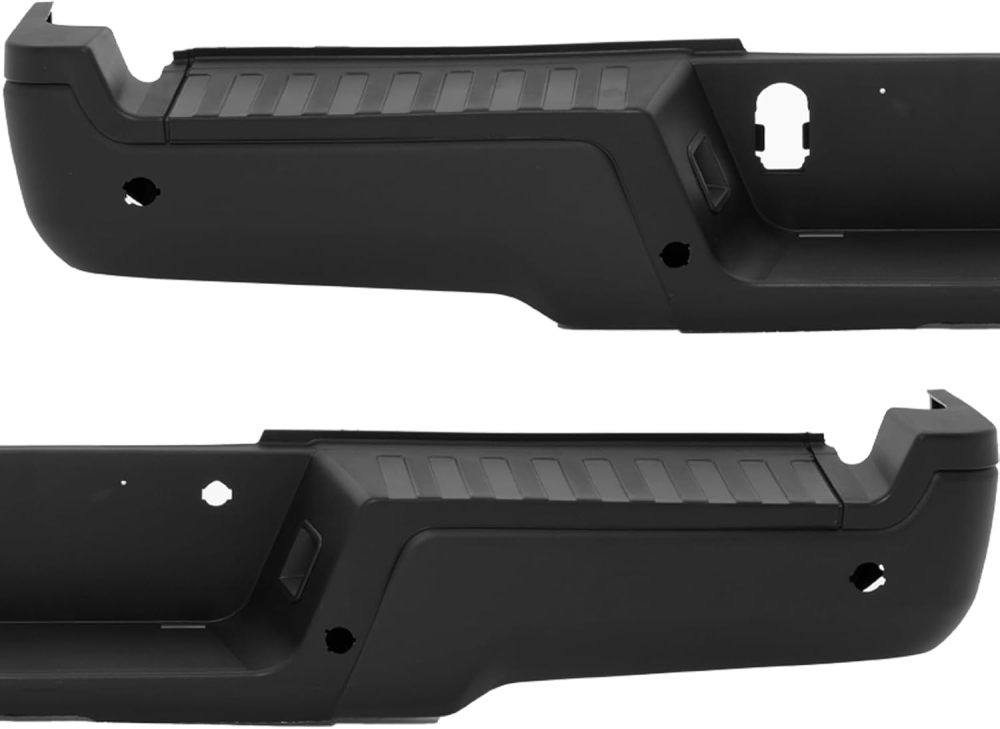 Rear Bumper Steel Bumper Assembly compatible with 2017 2018 2019 2020 2021 2022 Ford F250 F350 Super Duty w/Park Hole, Matte Black