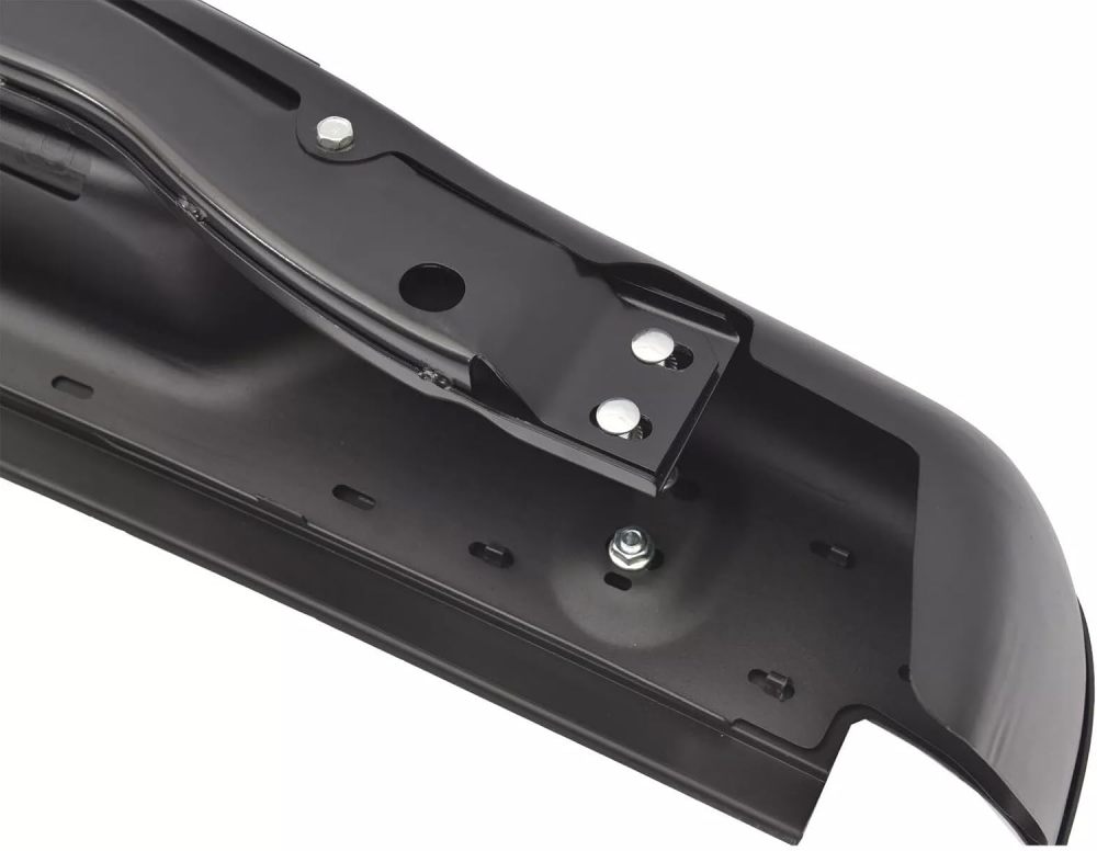Rear Bumper Step Bumper Compatible with 1998-2004 Chevy S10 / GMC Sonoma Fleetside Models, Matte Black