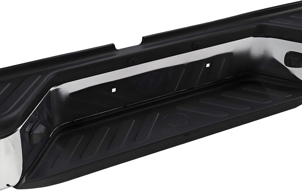 Rear Step Bumper Rear Bumper Compatible with 2005-2021 Nissan Frontier w/o Sensor Hole, Replace OE#NI1103114, Chrome