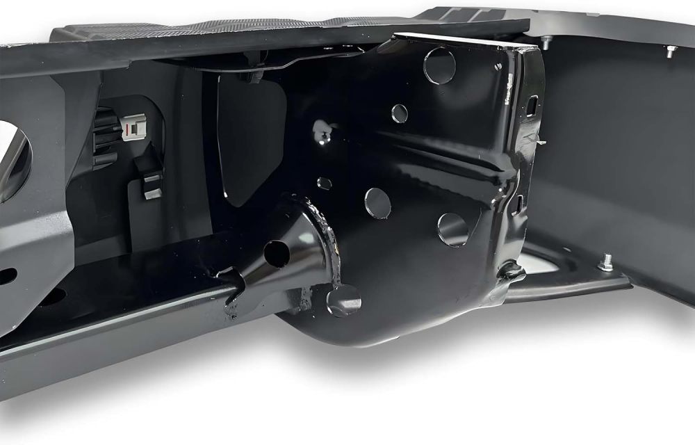 Rear Bumper Step Bumper Assembly Compatible with 2014-2022 Toyota Tundra W/Sensor Holes, Textured Black