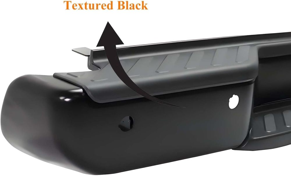 Rear Bumper Steel Step Bumper Compatible with 2013-2021 Nissan Frontier w/Sensor Hole, Replace OE #NI1103126,Matte Black
