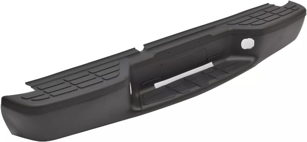 Rear Bumper Step Bumper Compatible with 1998-2004 Chevy S10 / GMC Sonoma Fleetside Models, Matte Black
