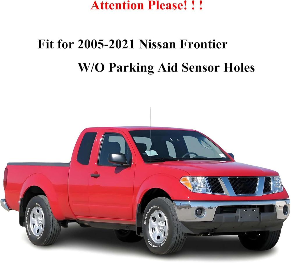 Rear Step Bumper Rear Bumper Compatible with 2005-2021 Nissan Frontier w/o Sensor Hole, Replace OE#NI1103114, Chrome