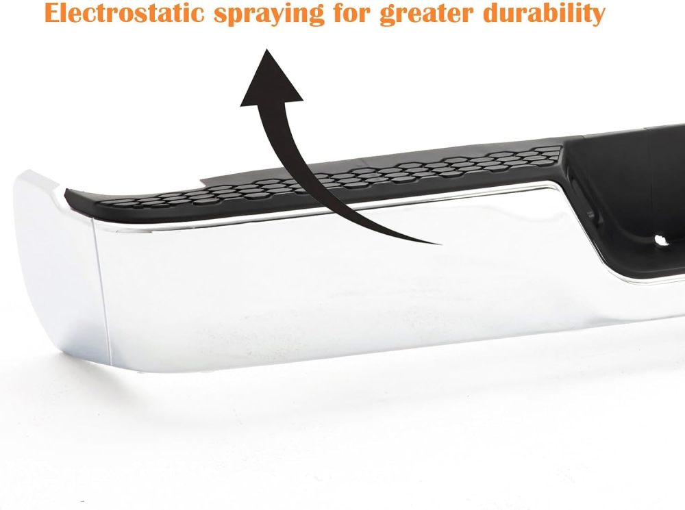 Rear Bumper Assembly Compatible with 2013-2018 Ram 2500 3500 Step Bumper with or without Sensor,Chrome