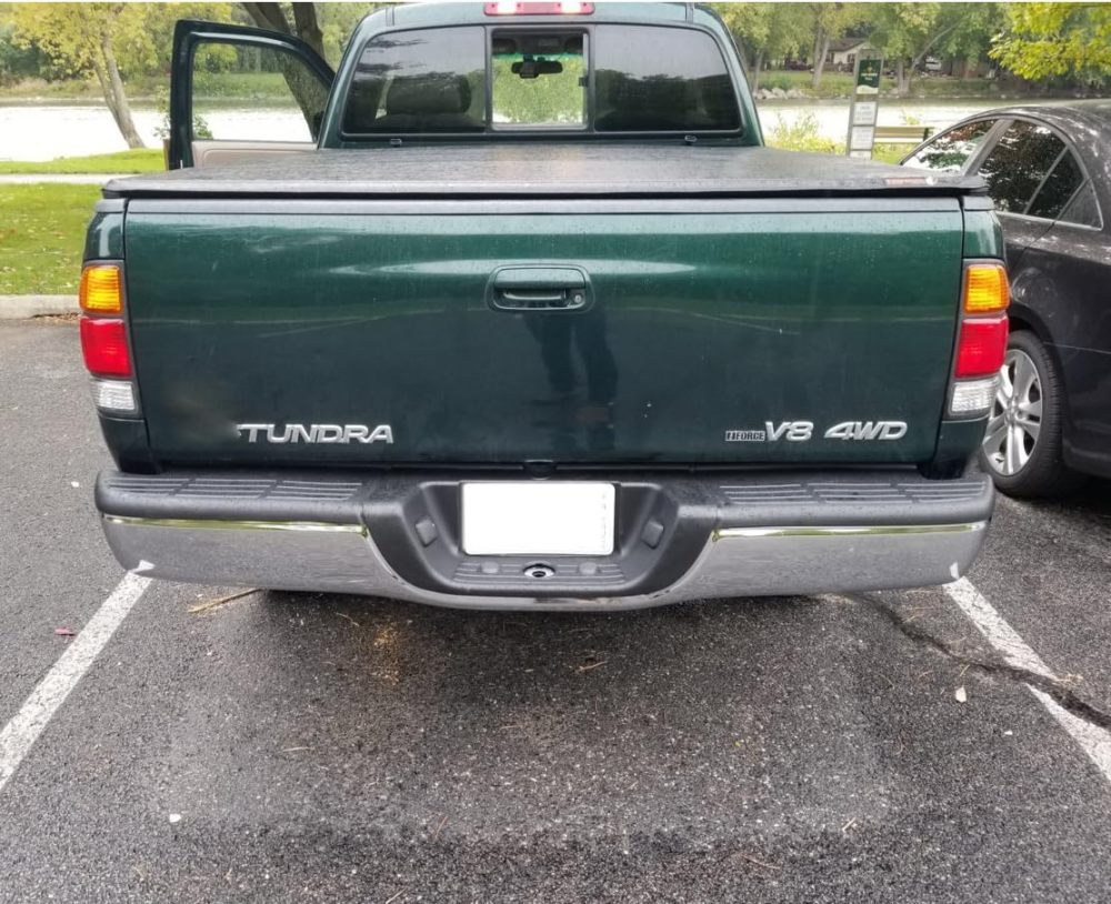 Rear Bumper Assembly Compatible with 2000 2001 2002 2003 2004 2005 2006 Toyota Tundra without Tow Hitch Complete Steel Bumper,Chrome