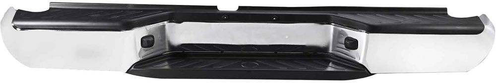 Rear Step Bumper Rear Bumper Compatible with 2005-2021 Nissan Frontier w/o Sensor Hole, Replace OE#NI1103114, Chrome