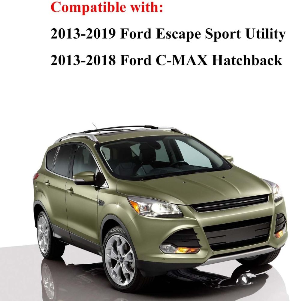 Radiator Support Compatible with 2013-2019 Ford Escape 2013-2018 Ford C-MAX Replace OE# FO1225216, CJ5Z8A284A, Black Plastic