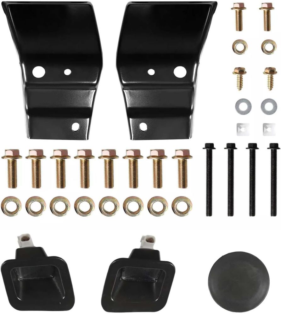 Rear Bumper Complete Truck Step Bumper Compatible with 2002-2008 Dodge Ram 1500, 2003-2009 Ram 2500 3500, Black