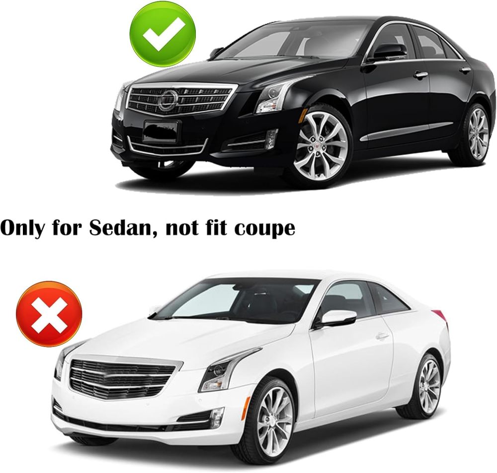Rear Spoiler Wing for 2014 2015 2016 2017 2018 2019 Cadillac ATS Sedan V Style Rear Trunk Lip,ABS Gloss Black
