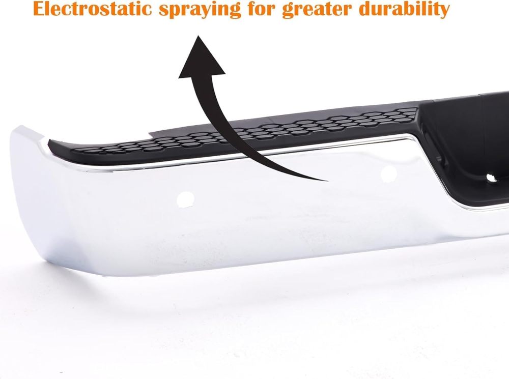 Chrome Rear Bumper Step Bumper Compatible with 2013-2018 Dodge Ram 2500 3500 w/Sensor