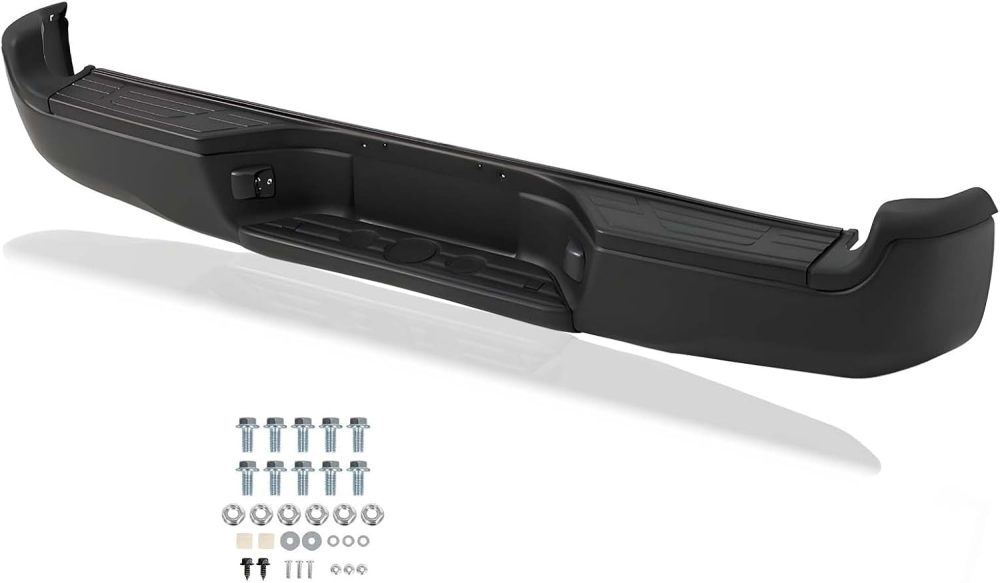 Rear Bumper Assembly Compatible with 2005-2015 Toyota Tacoma Replace TO1103114, Powder coated Black