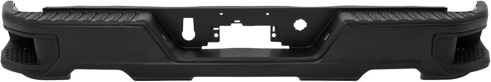 Rear Bumper Step Bumper Assembly compatible with 2019-2023 Chevy Silverado 1500 GMC Sierra 1500 w/Dual Exhaust Tips NON Hole, Black Texture Surface